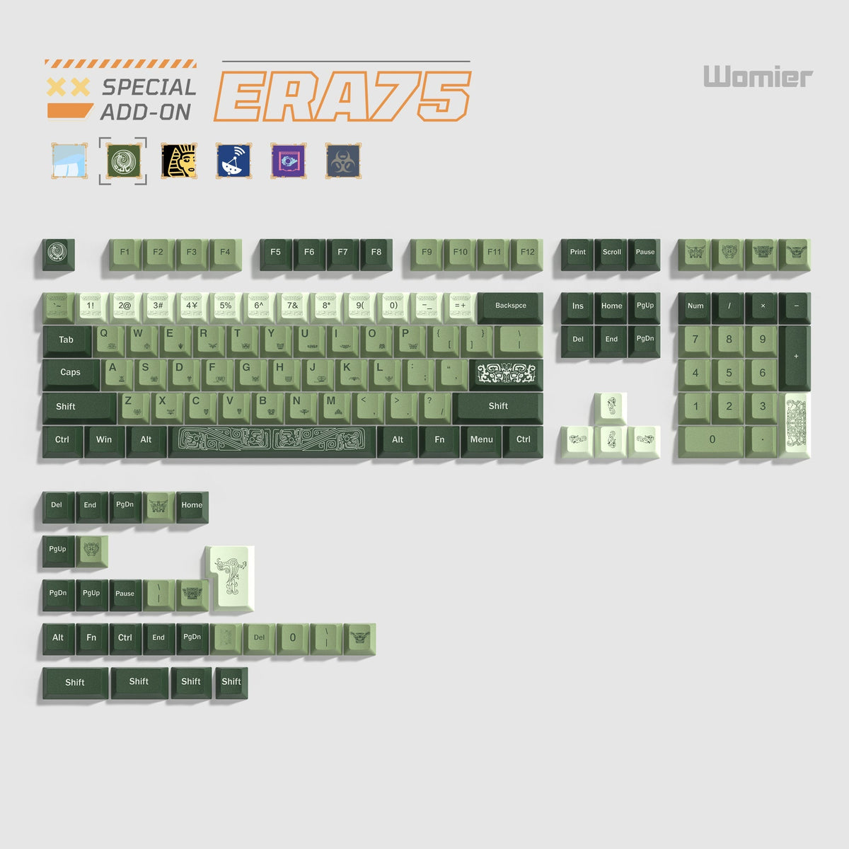 Lambodo Eravolution Cherry Profile Dye-Sublimation PBT Keycap Set