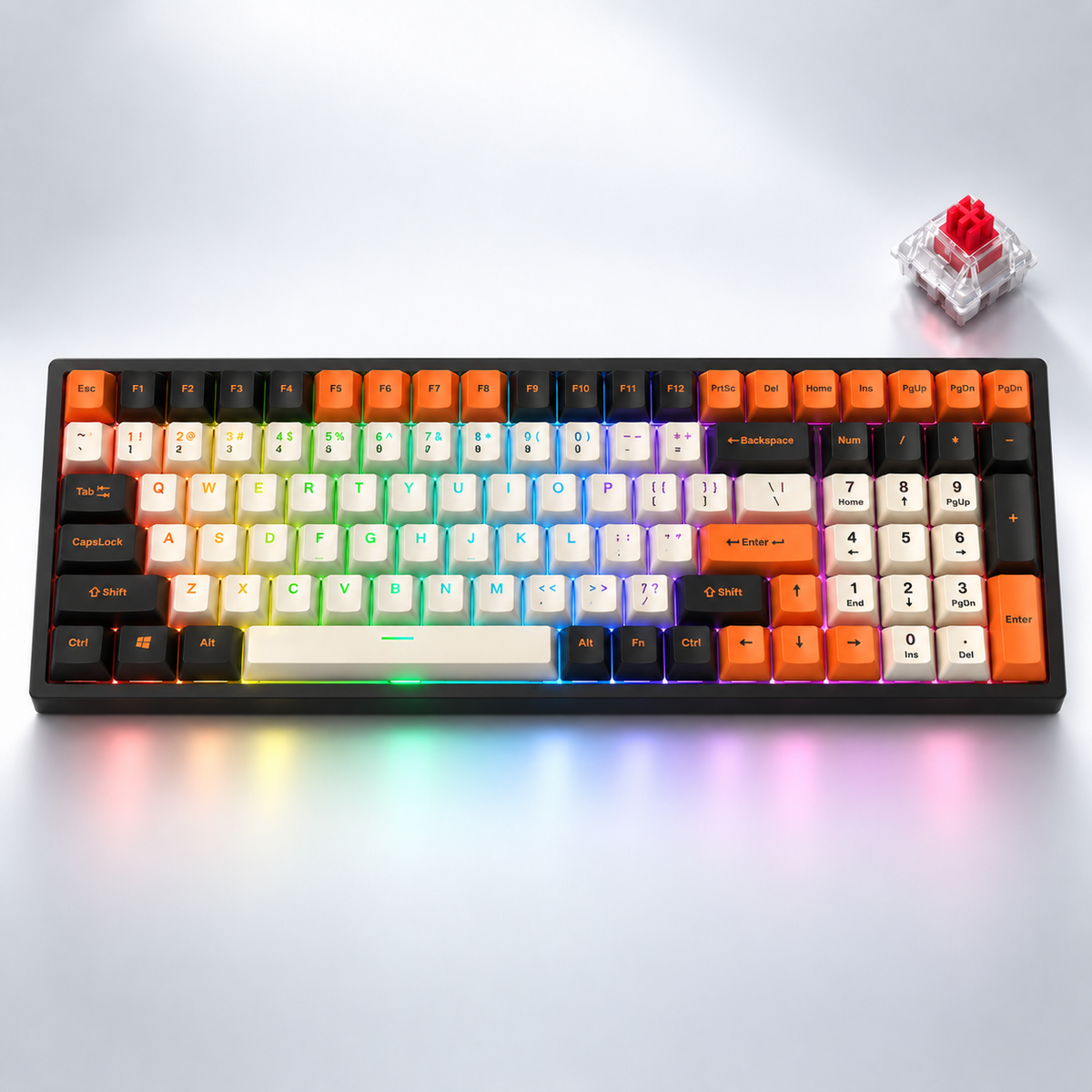 RK Royal Kludge RK100 Tri-Mode RGB Hot Swap Mechanical Keyboard