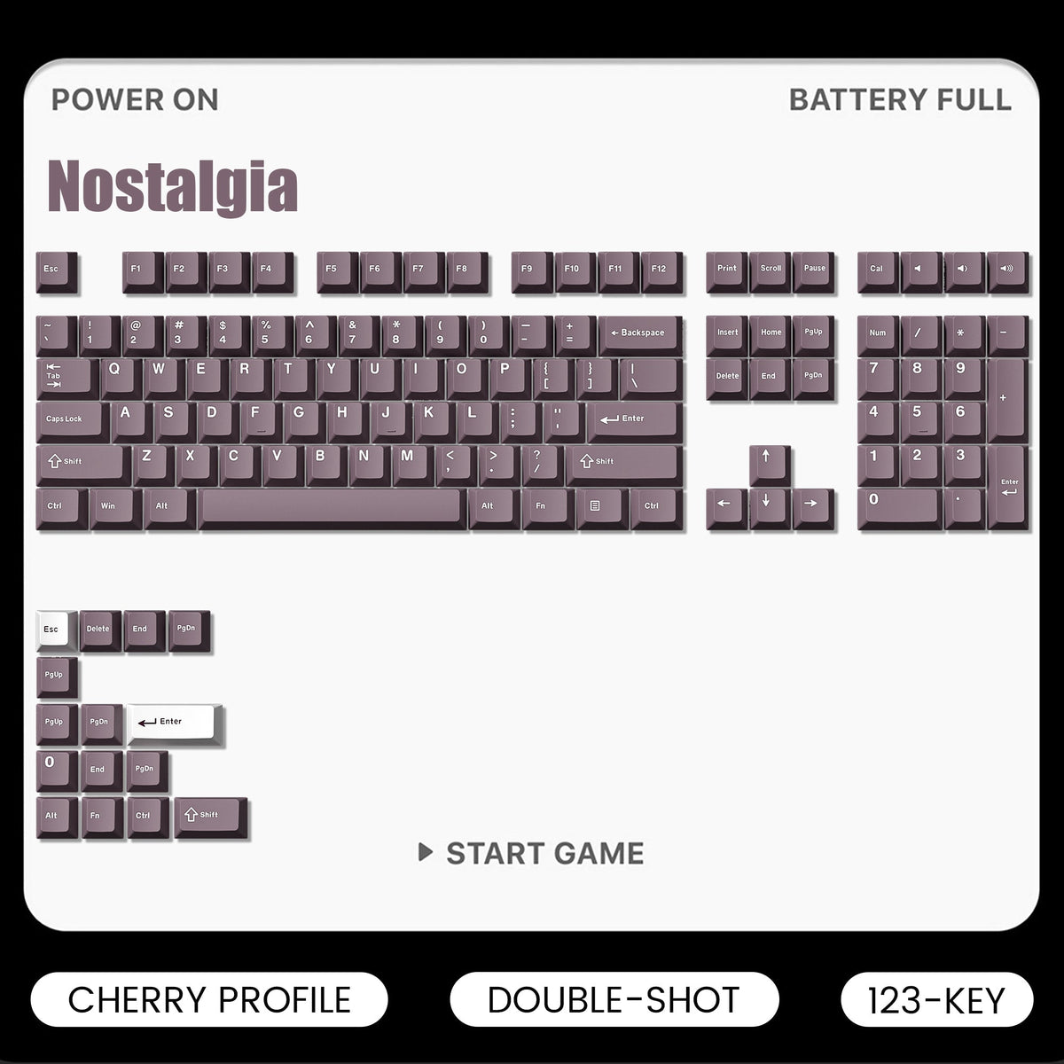 Lambodo Nostalgia Cherry Profil Double-Shot PBT Tastenkappenset (7 Farbvarianten)
