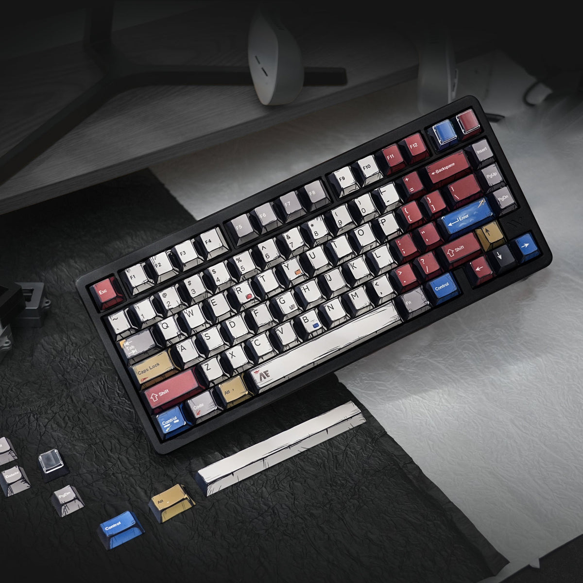 Lambodo Comics Cherry Profil Dye-Sub PBT Tastenkappen-Set (141 Tasten)