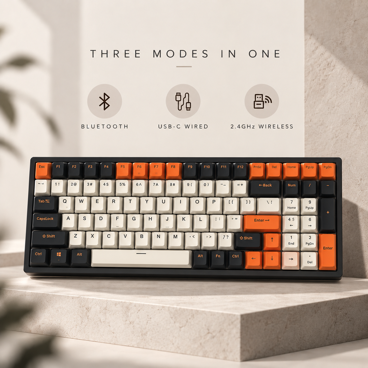 RK Royal Kludge RK100 Tri-Mode RGB Hot-Swap mechanische Tastatur