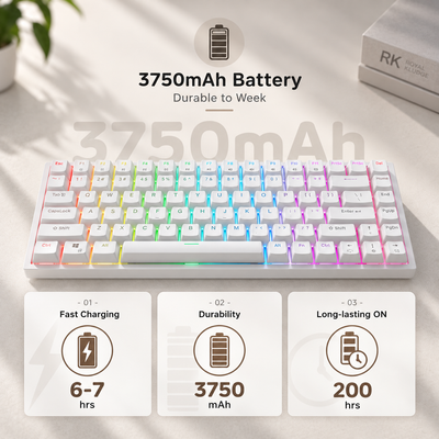 RK84 Royal Kludge 75% kabellose mechanische Tastatur