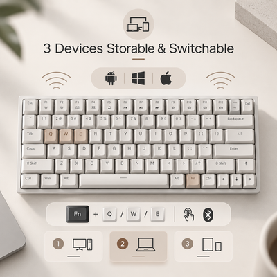 RK84 Royal Kludge 75% kabellose mechanische Tastatur