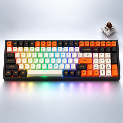 Clavier mécanique RVB remplaçable à chaud tri-mode RK Royal Kludge RK100
